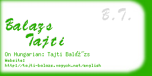 balazs tajti business card